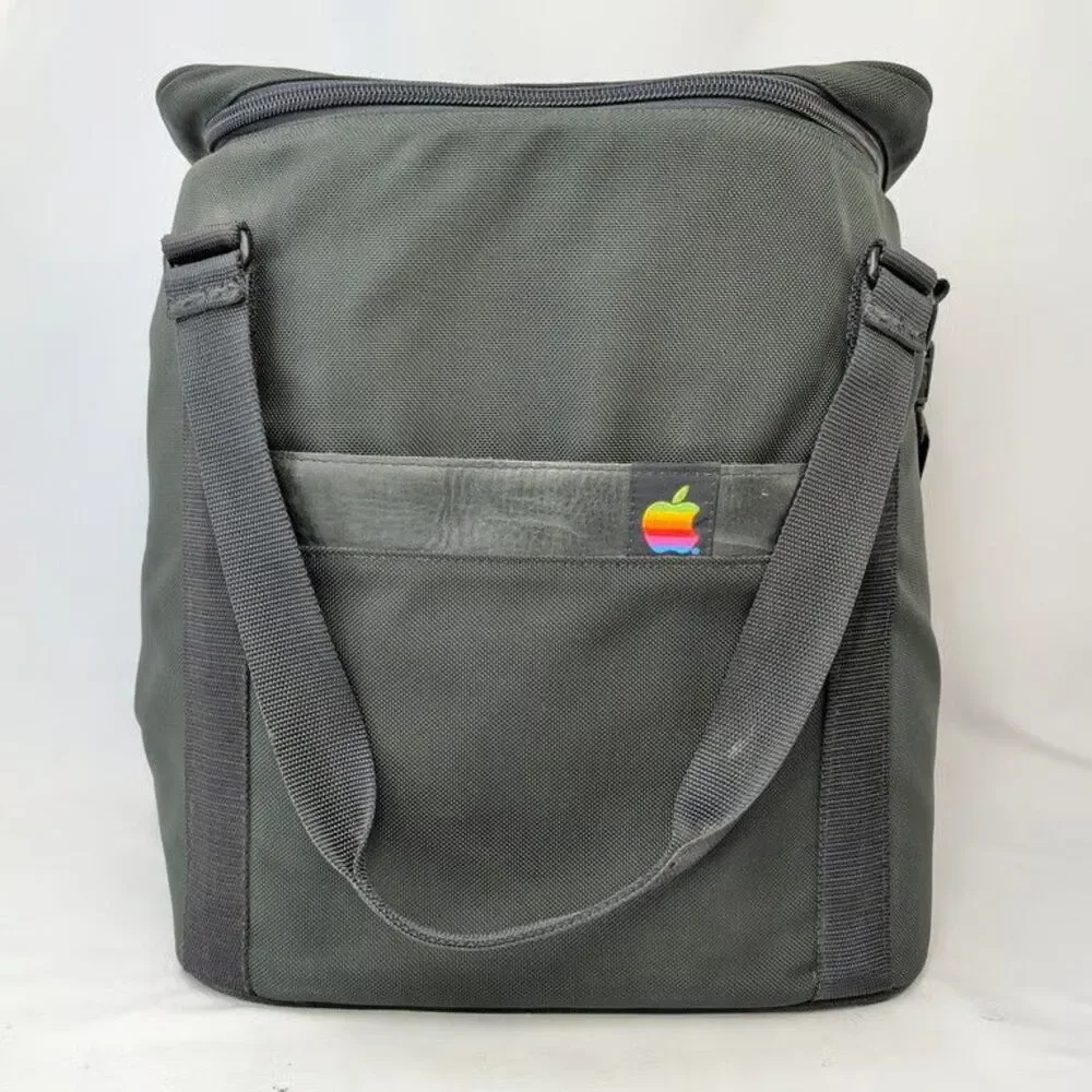 Apple Macintosh Carrying Bag Case Plus SE Classic Vintage Rainbow Logo Padded